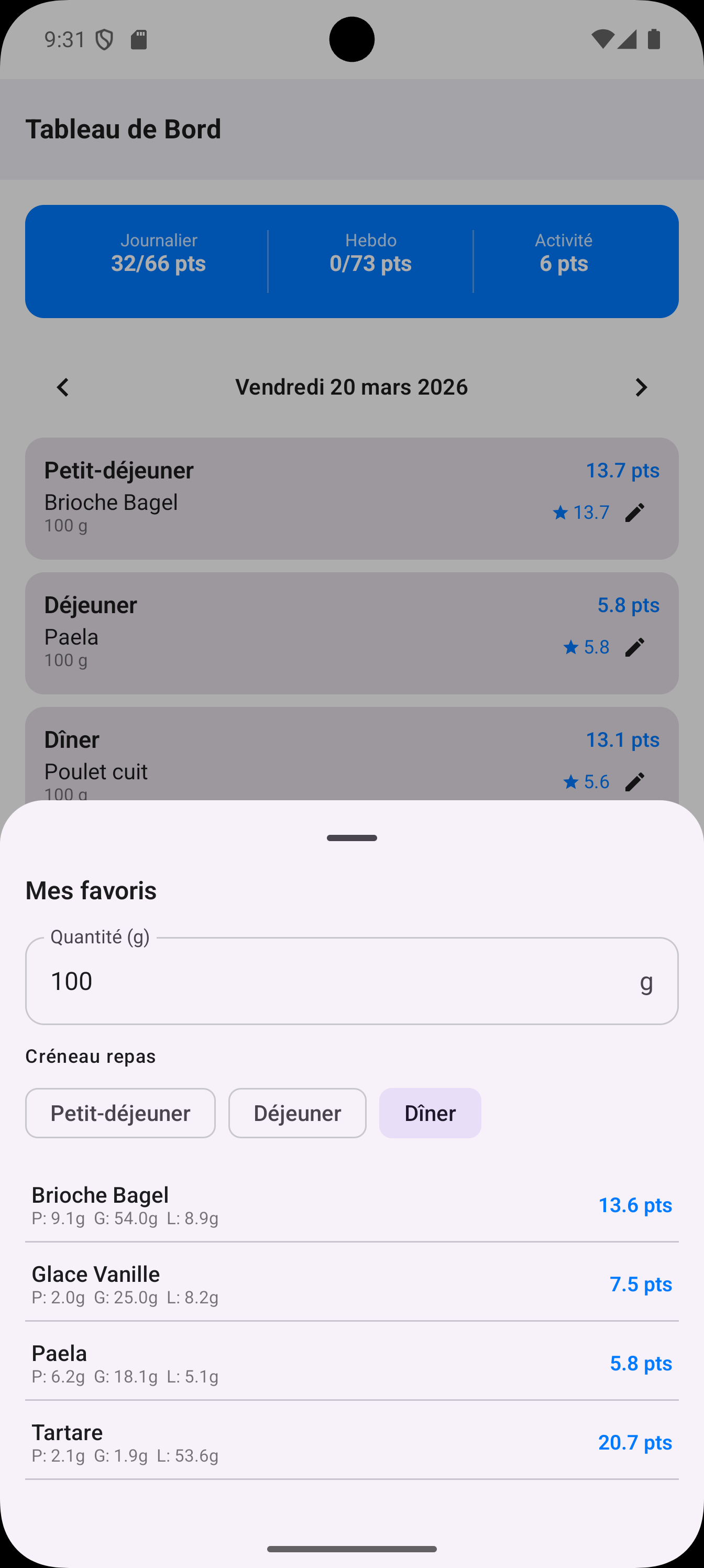Favoris sur Android